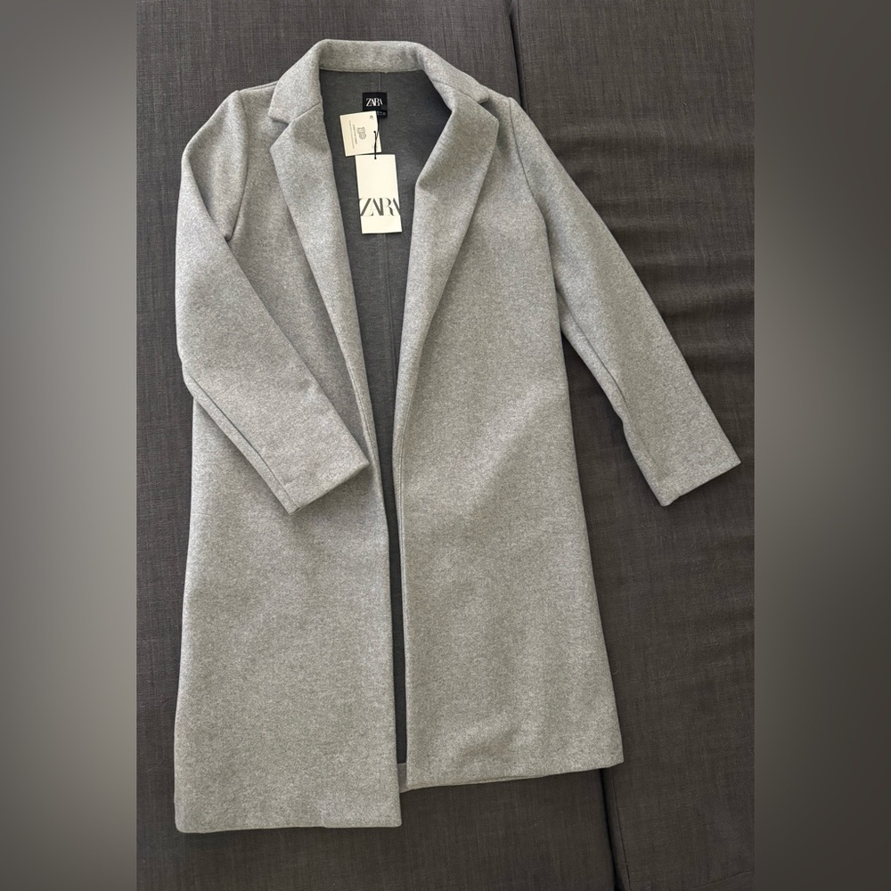 Zara long coat grey